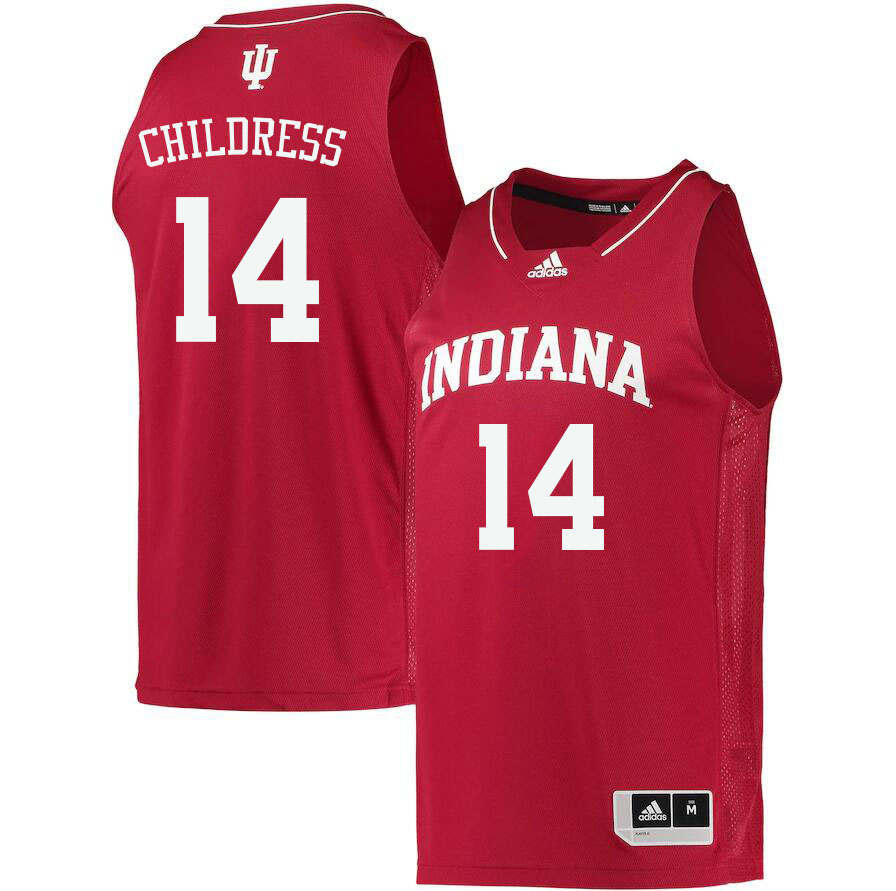 Men #14 Nathan Childress Indiana Hoosiers College Basketball Jerseys Sale-Crimson